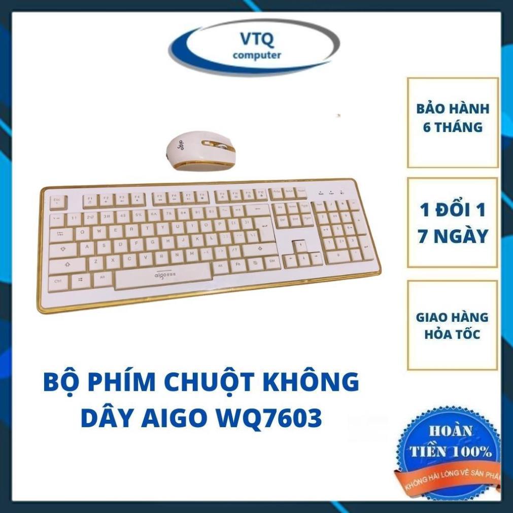 Combo bộ phím chuột không dây có tặng kèm pin, bảo hành 6 tháng