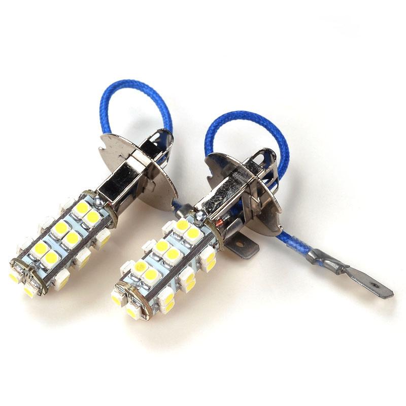 2Pcs H3 26 SMD LED Cold White Car Fog Head Light Lamp Bulb 12V