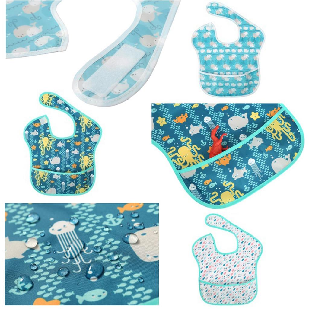 Drooling Teething Waterproof Feeding Bib for Baby Toddlers