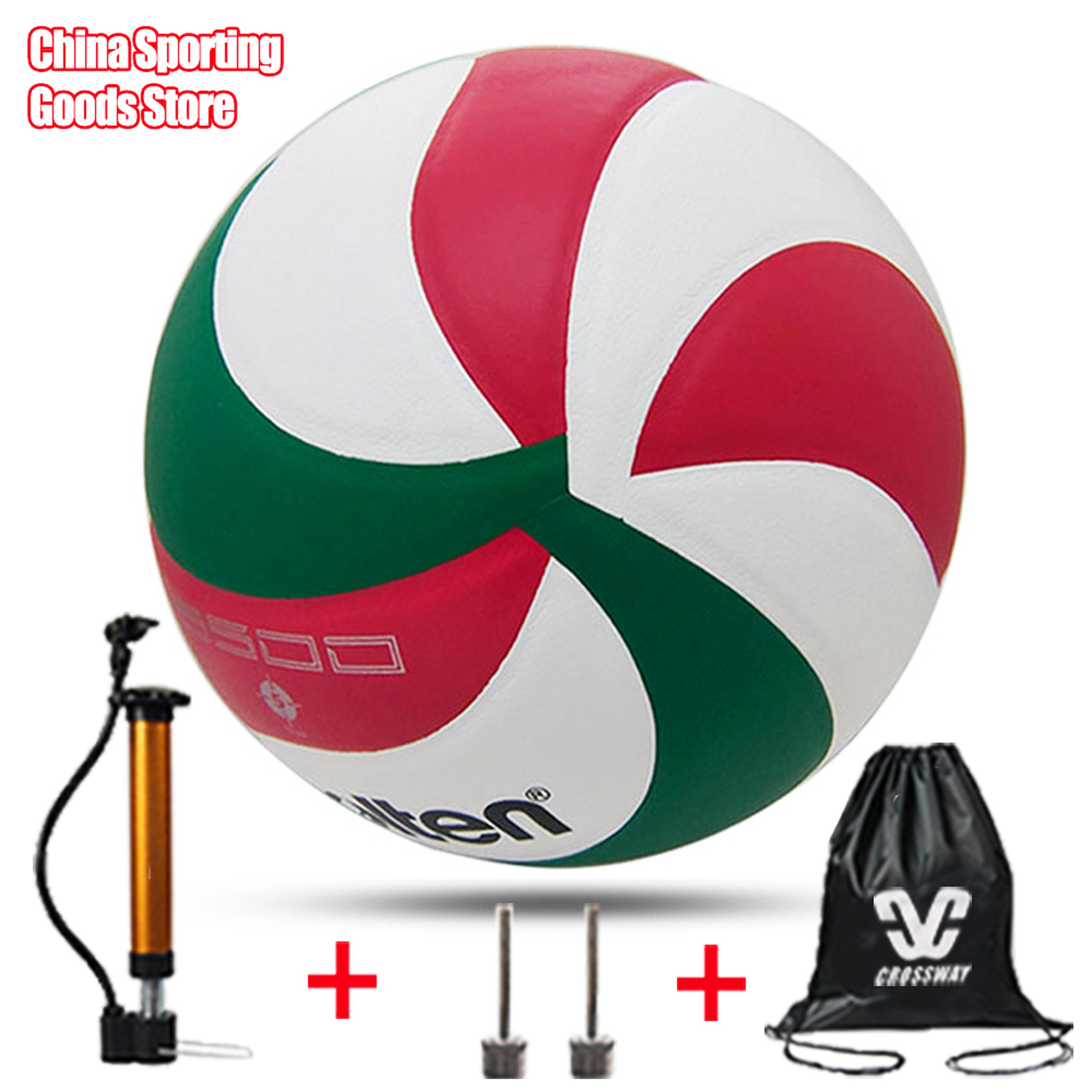 In bóng chuyền, Model5500, cỡ 5, bóng chuyền chất lượng cao, thể thao ngoài trời, huấn luyện, túi kim bơm tùy chọn Color: 5500-2
