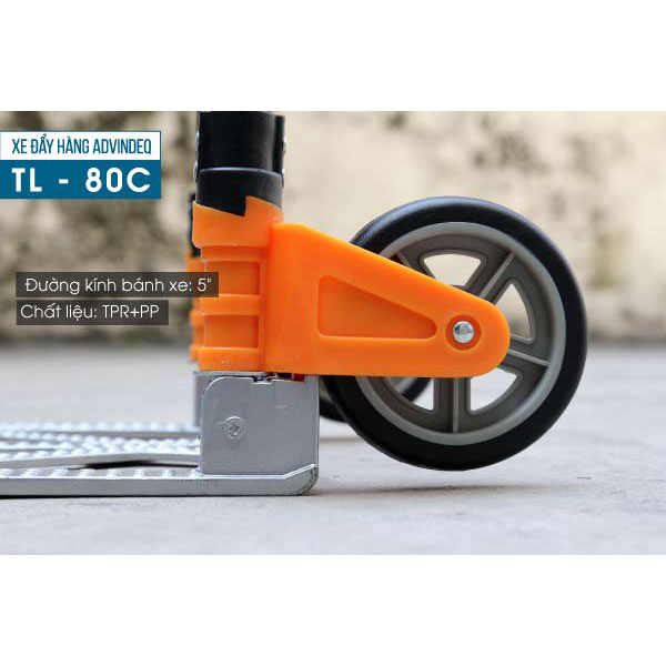 Xe Đẩy Hàng 2 Bánh Rút Gọn ADVINDEQ TL-80C - Hàng Chính Hãng