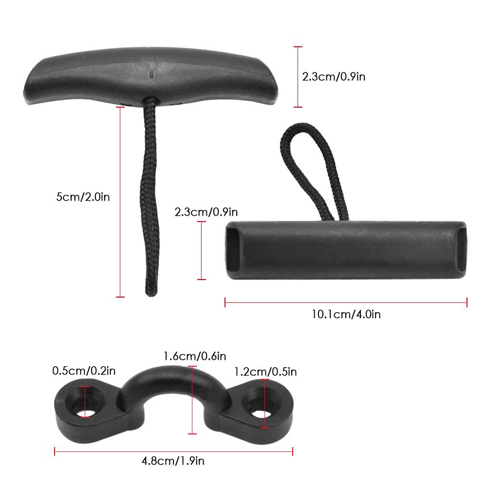 Kayak Carry Pull Handles with Cord Pad Eyes Screws for Canoe Boat