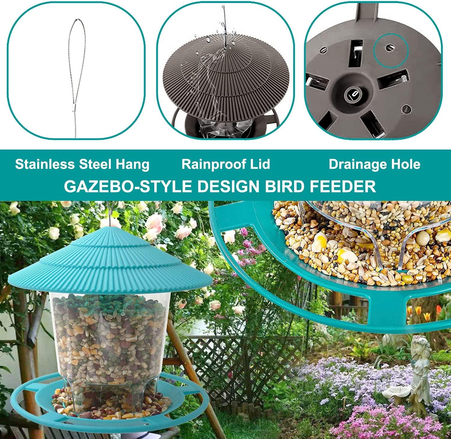 Bộ nạp chim để treo, chim ngoài trời ngoài trời Nhà phân phối hạt giống lớn cho chim nhỏ hoang dã, vườn, vườn, công viên