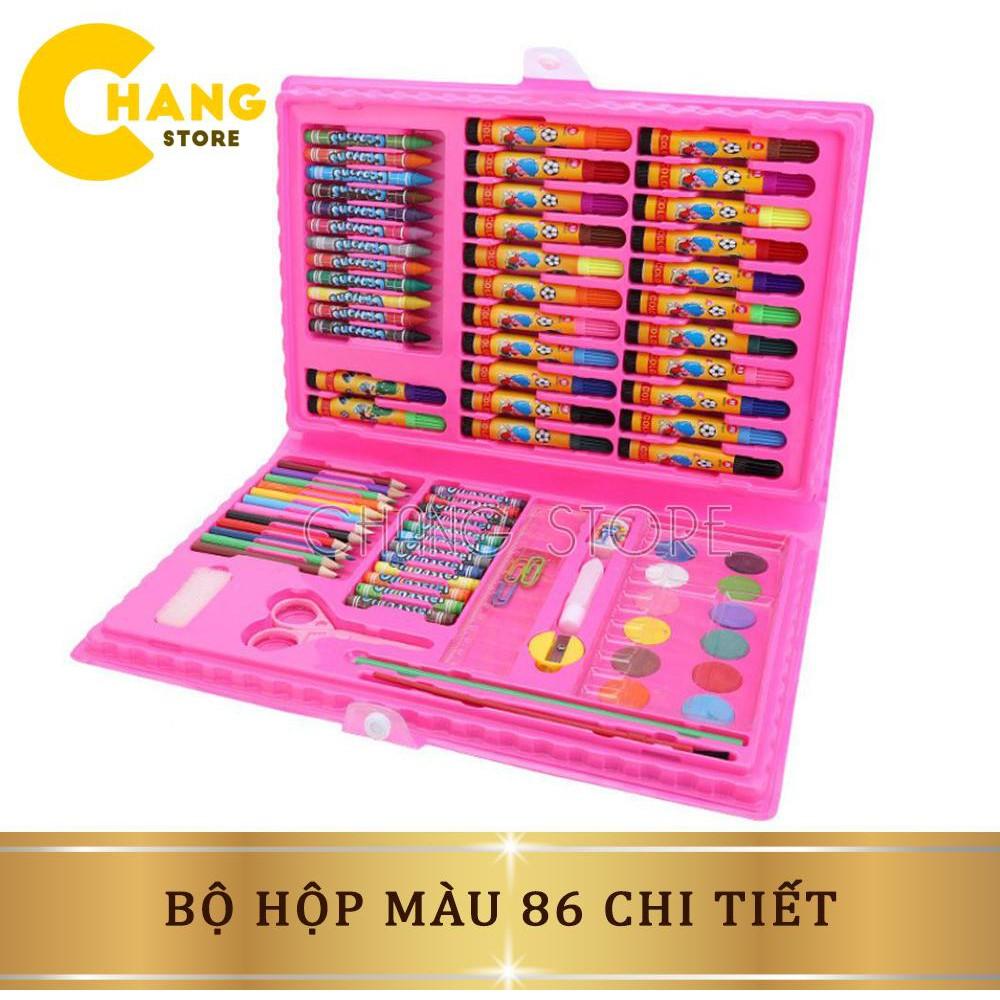 Bộ Hộp Màu 86 Món chất liệu cao cấp tạo màu đẹp, sắc nét Cho Bé yêu thỏa sức sáng tạo