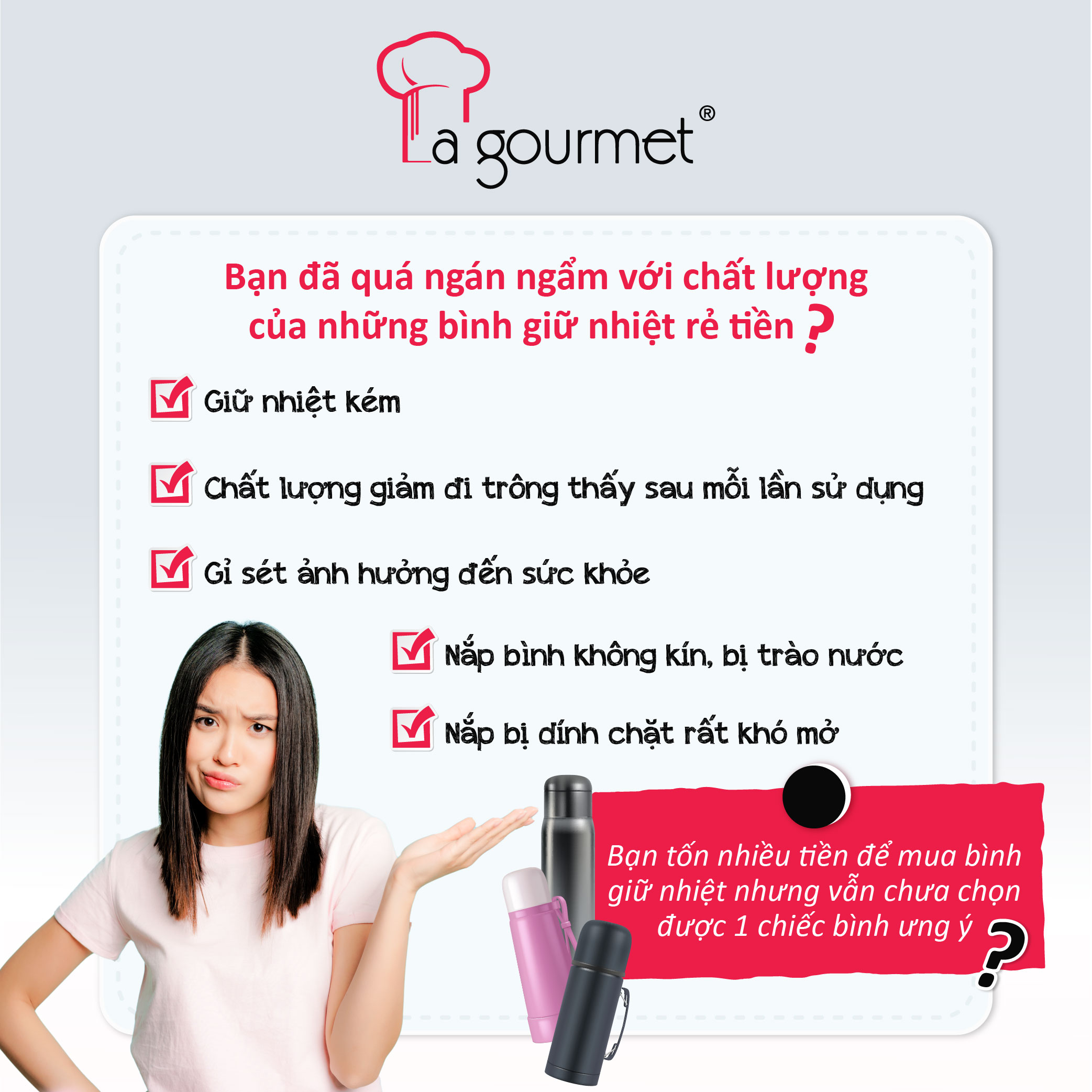 Bình giữ nhiệt cao cấp La gourmet Sakura Plus 750ml - 338648