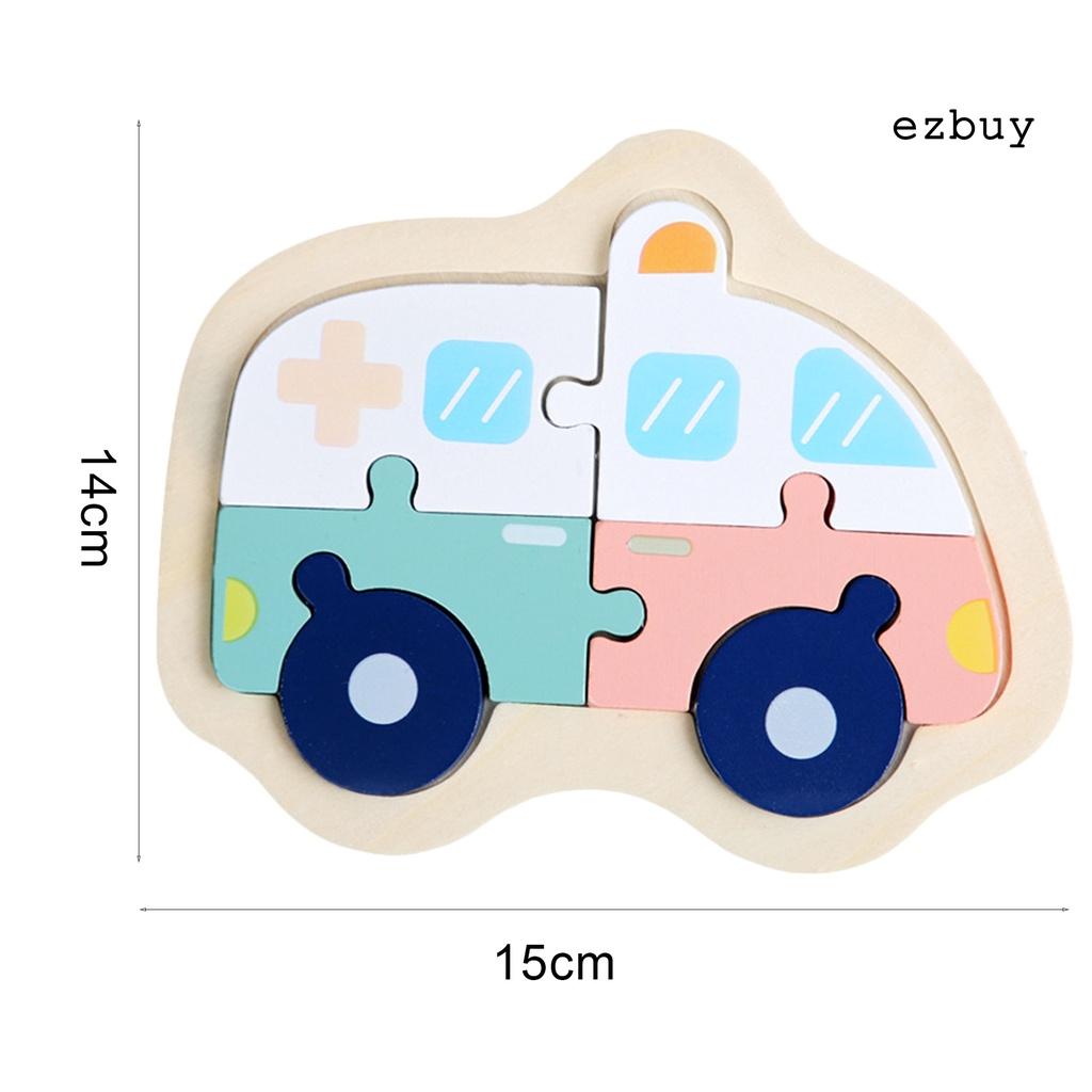 EY-Jigsaw Toy Eco-friendly Cartoon Pattern Wood 3D Pairing Jigsaw Puzzle Toy for Kids