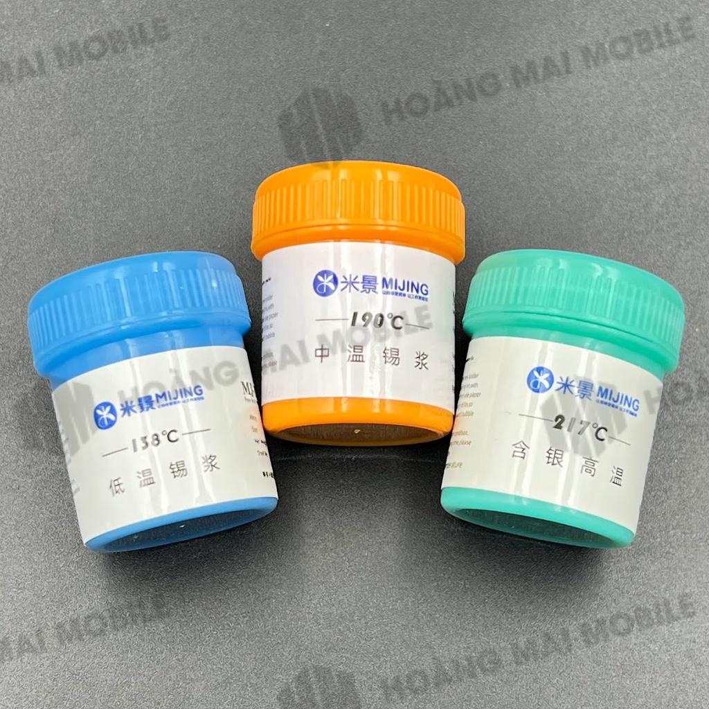 Thiếc hàn bột MIJING (138, 190, 217 độ) lọ 35g