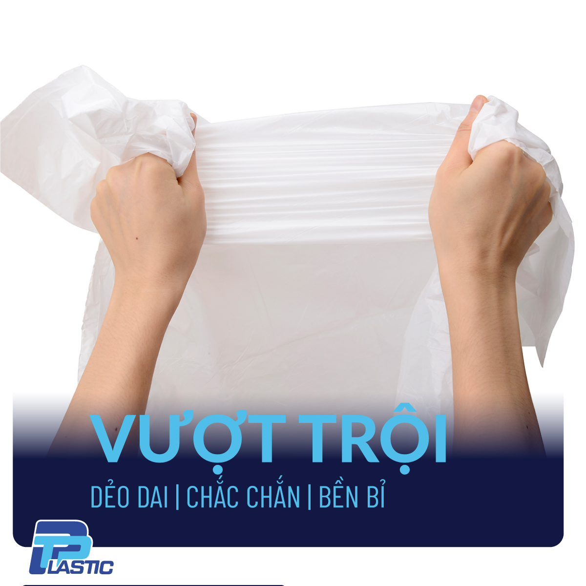 Túi PP Nhựa - Cuộn 50 túi đựng rác có dây rút tiện lợi TP PLastic