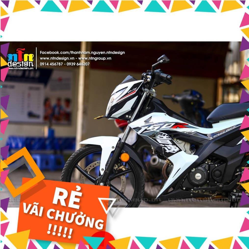 Tem Rời Sonic Mẫu Chữ Tàu 150R Đen Trắng Đỏ