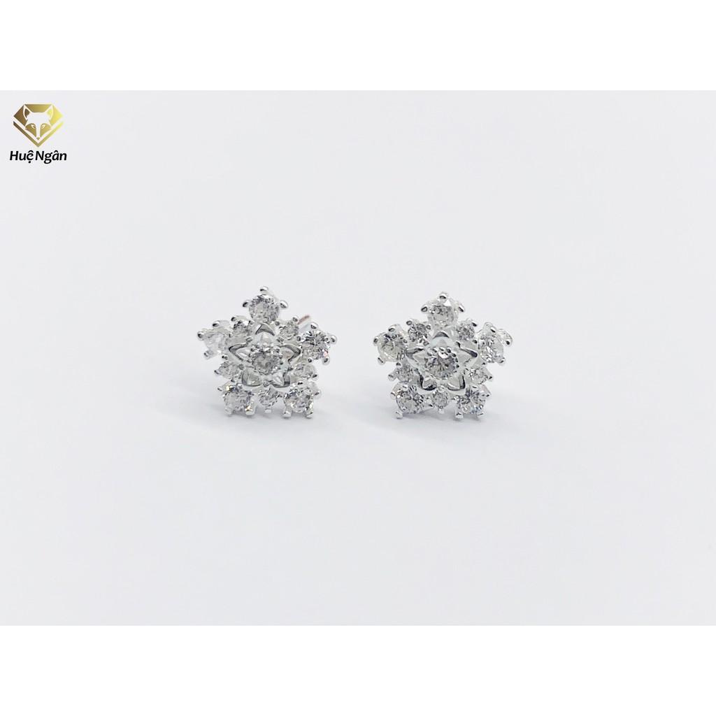 Bông tai bạc Ý 925 Huệ Ngân - Hoa tuyết YCXR134