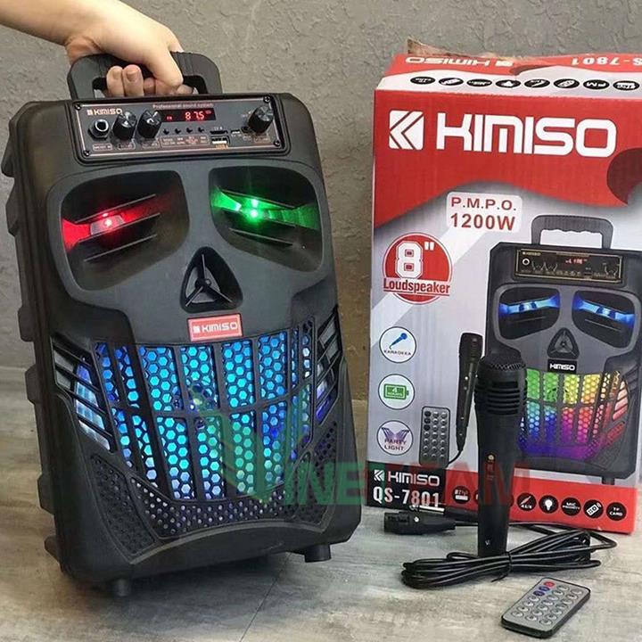 Loa Kéo Karaoke Bluetooth Kimiso QS-7801 Kèm điều khiển Tặng 1 micro có dây Nghe Cực Hay - Hàng Nhập Khẩu -4385-