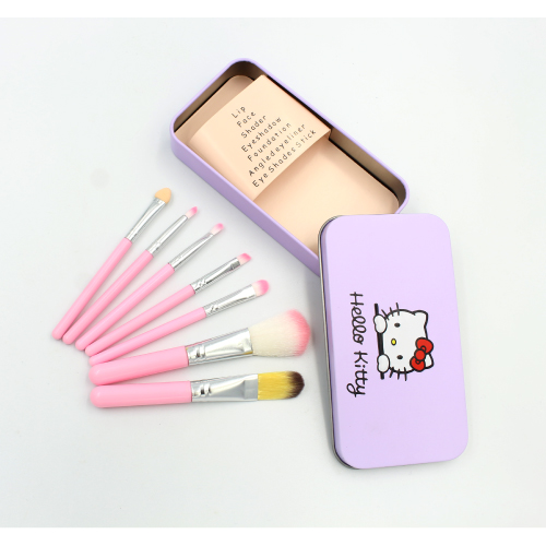 Bộ Cọ Trang Điểm Hello Kitty Màu Hồng 7 Món Tiện Dụng