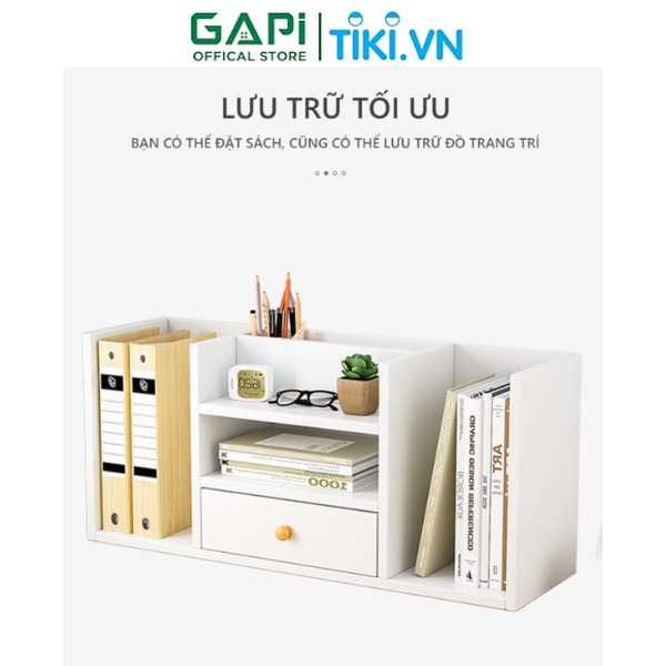 Kệ sách đa năng để bàn kiểu dáng hiện đại có ngăn kéo tiện lợi thương hiệu GAPI GP258