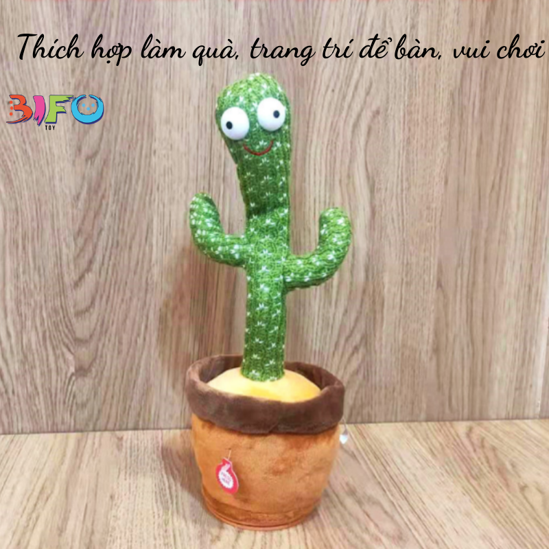 Đồ chơi nhồi bông xương rồng nhảy múa uốn lượn Dancing Cactus phát ra âm thanh vui nhộn biết nhại tiếng