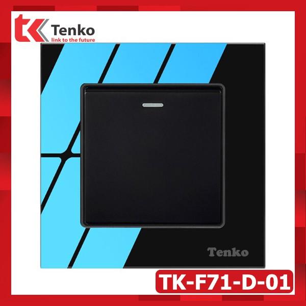 Công Tắc Âm Tường Mặt Kính Cường Lực Chống Va Đập - Chống Xước Cao Cấp Tenko TK-F71-D-01 Màu Trắng