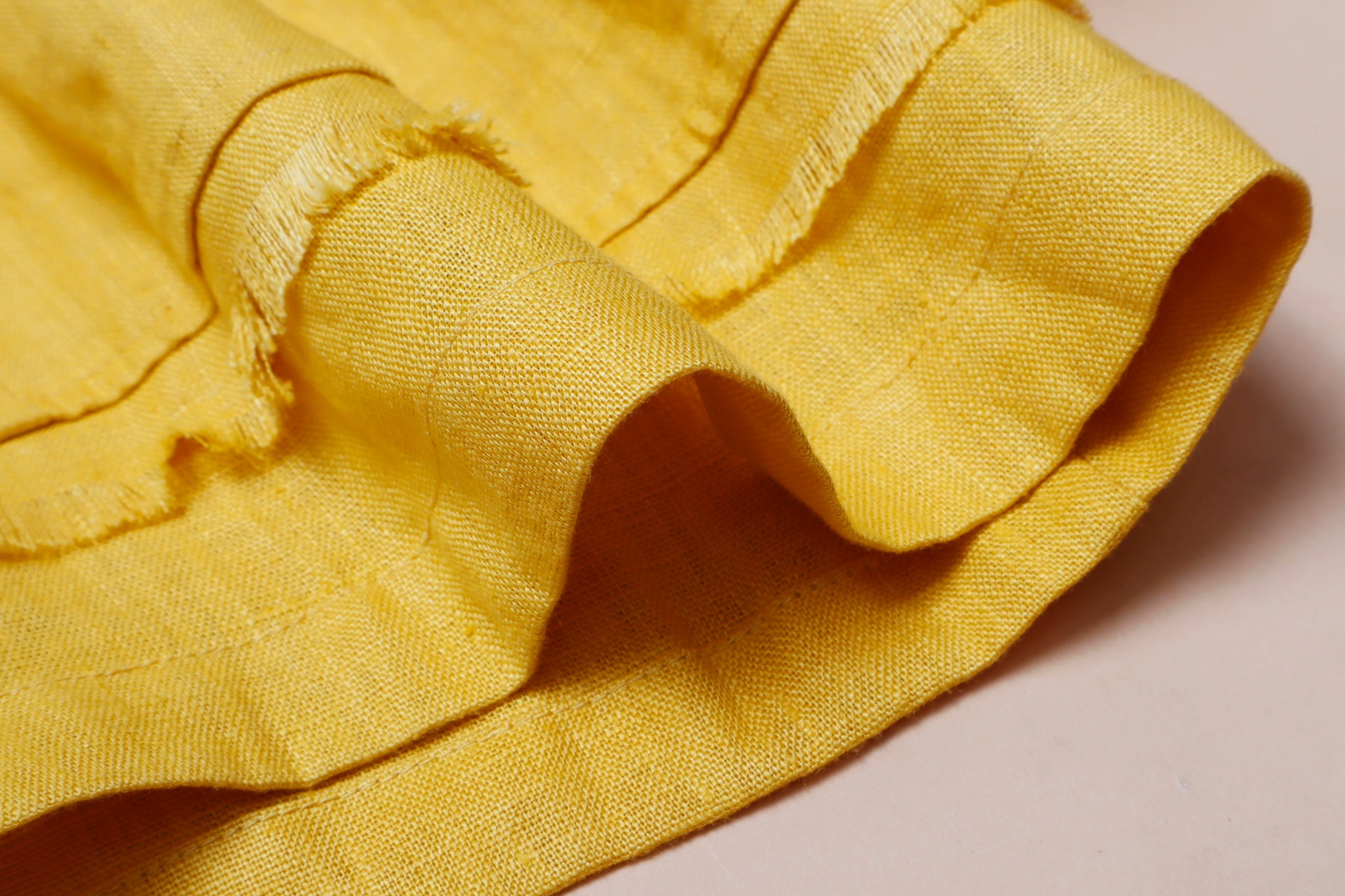 Quần suông Linen premium KACHISA màu vàng