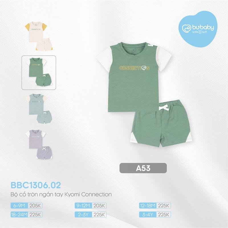 Bộ cộc tay cổ tròn bamboo cotton Bu, Bu baby Kyomi Connection cho bé 6m - 4Y