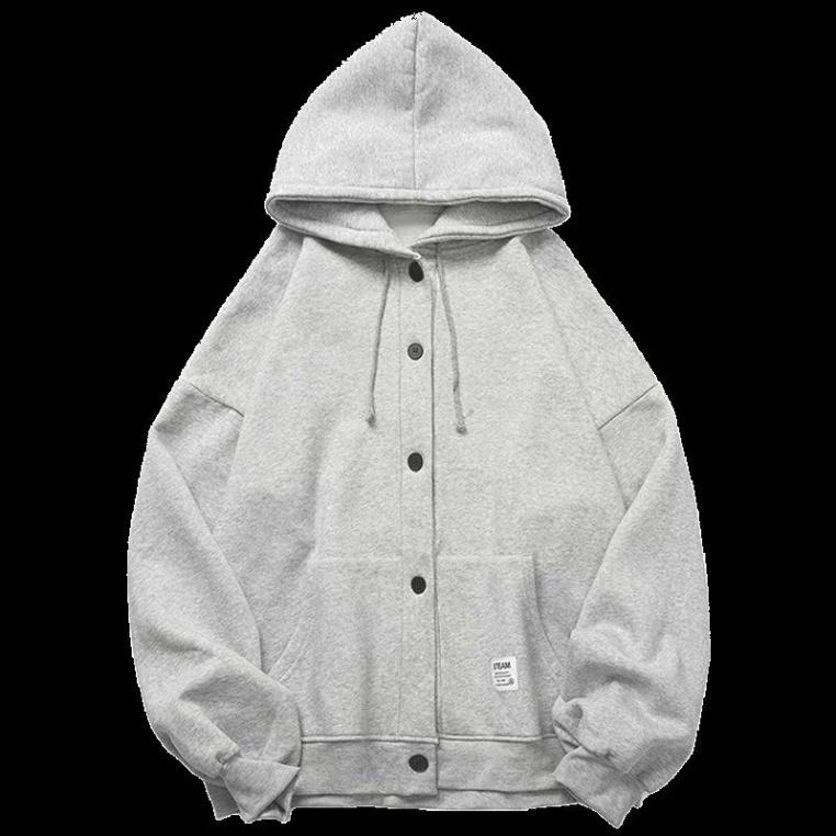 Áo khoác thu đông nam nữ hoodie đính cúc to, áo khoác bomber unisex form rộng 2 túi trước cá tính chất đẹp, thoáng hút m