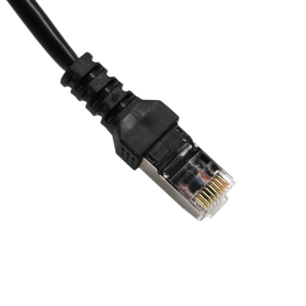 Coaxial F Connector Ethernet Wall Plate+RJ45 1 to 3 Network Splitter