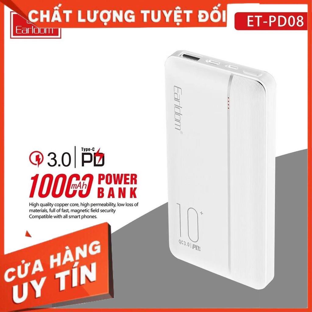 Sạc Dự Phòng Earldom 10.000 mAh Sạc Nhanh QC 3.0 PD – 08 hàng chính hãng