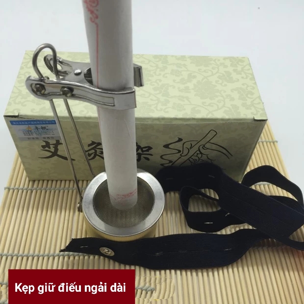 Kẹp giữ hơ ngải cứu + Hộp 10 nhang cứu ngải , ngải đoạn