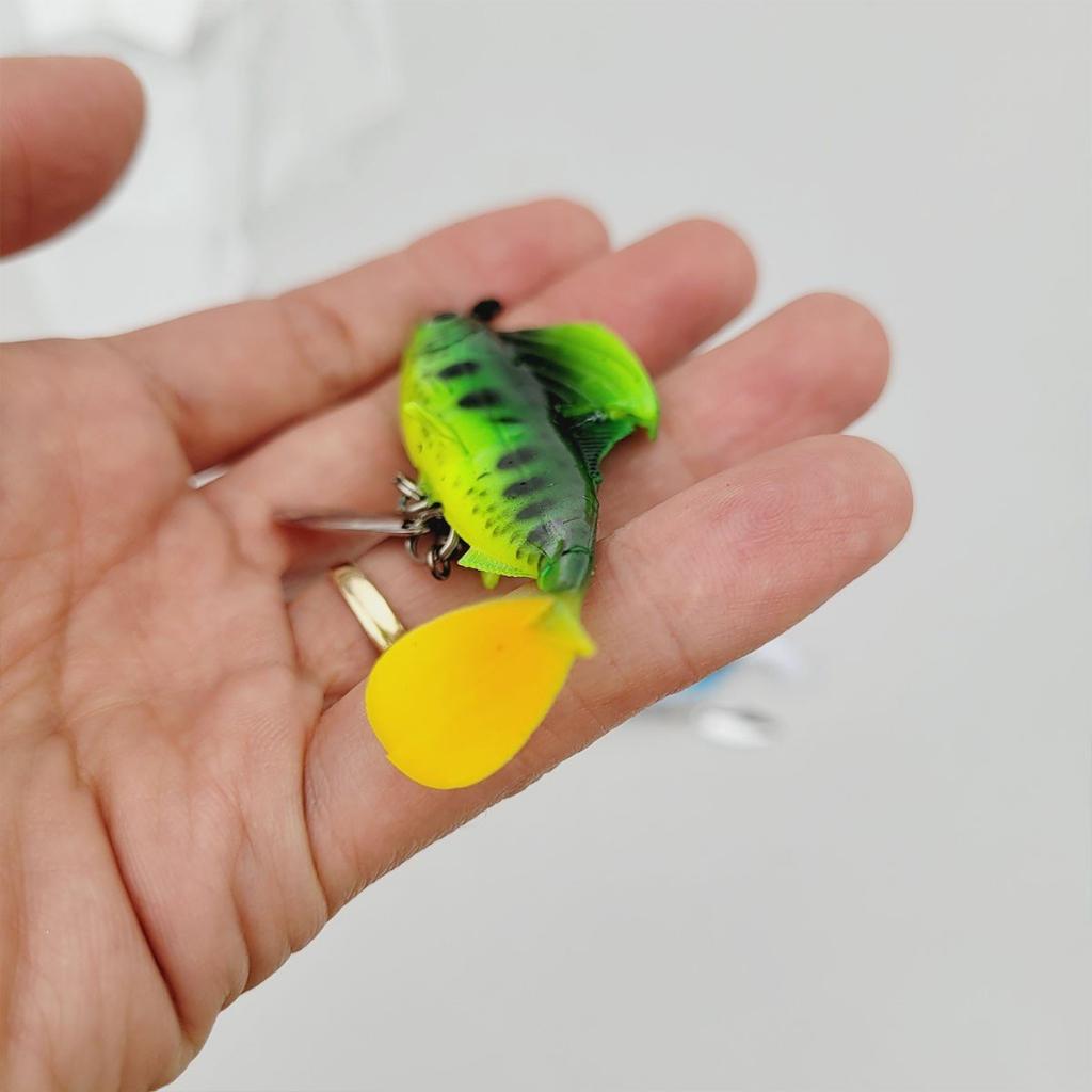 Mồi câu lure cá lóc mồi mềm giả cá thòi lòi mồi câu lure có thìa thu hút cá khi chuyển động nặng 12gram