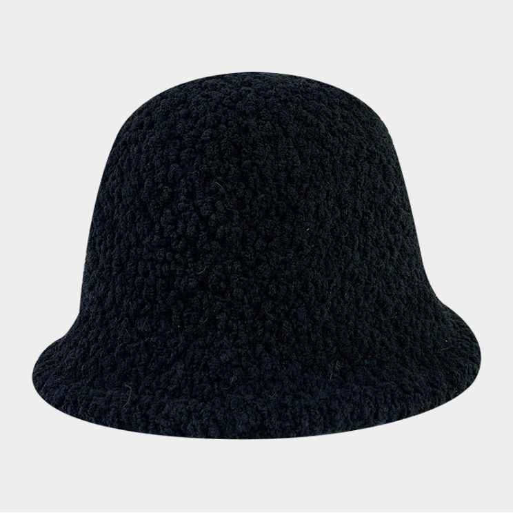 Mũ bucket nữ vải bông màu trơn xinh xắn giữ ấm mùa đông vành tròn nhỏ dày dặn đi chơi chụp ảnh đẹp rẻ