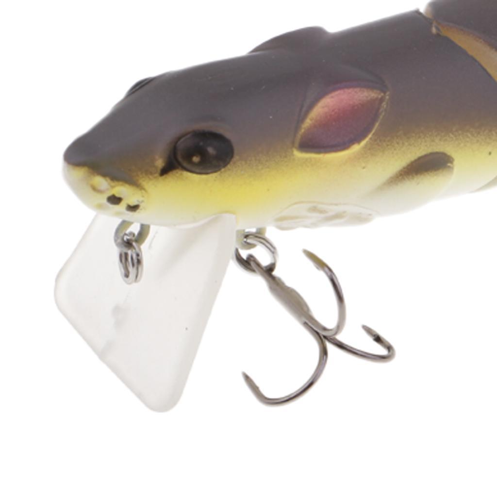 2pcs Multi-joint Tail Mice Rat Lures Topwater Fishing Lures Soft Bass Baits