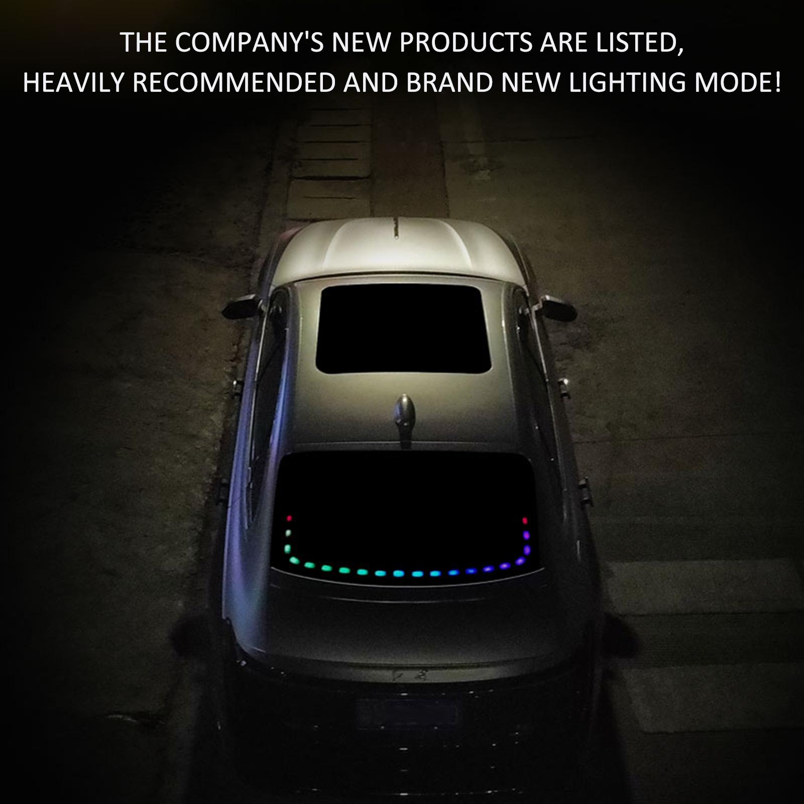 Interior Car Led Lights APP Control with Remote Music Sync Color Change RGB Rear window Car Lighting with Car Charger