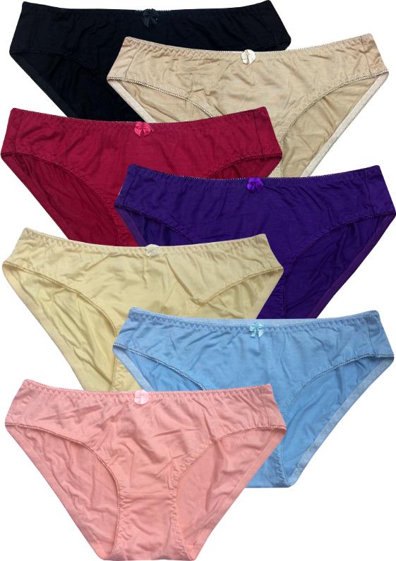 Combo 7 quần lót nữ cotton trơn MW QT11, Nhiều nàu