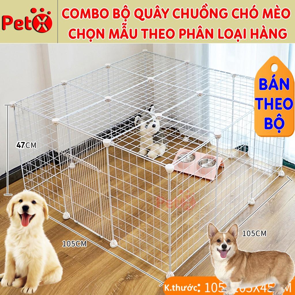 Quây chuồng chó mèo lắp ghép PetT nuôi thú cưng sơn tĩnh điện giá rẻ