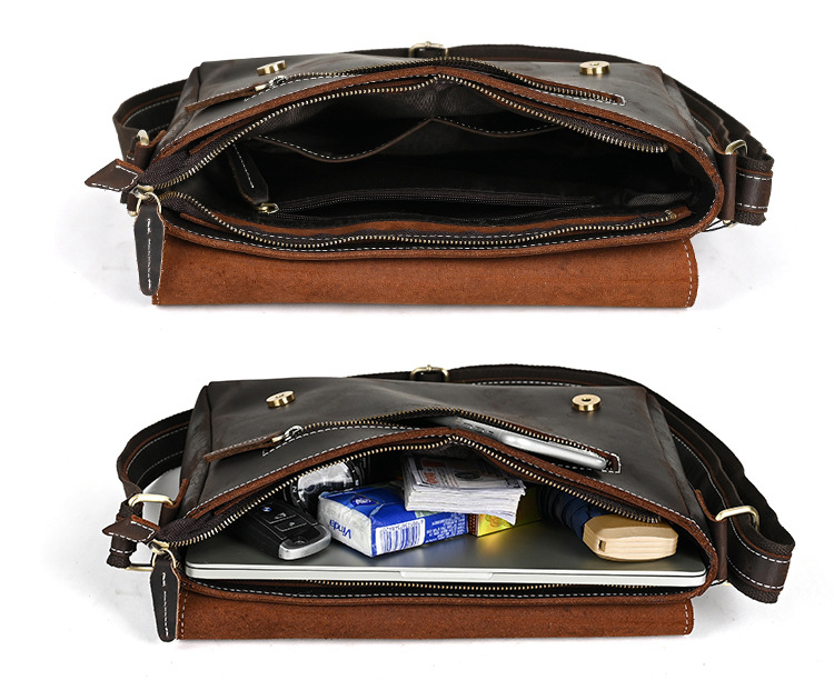 Túi đeo chéo nam DA BÒ  thật phong cách mới - DCN9460