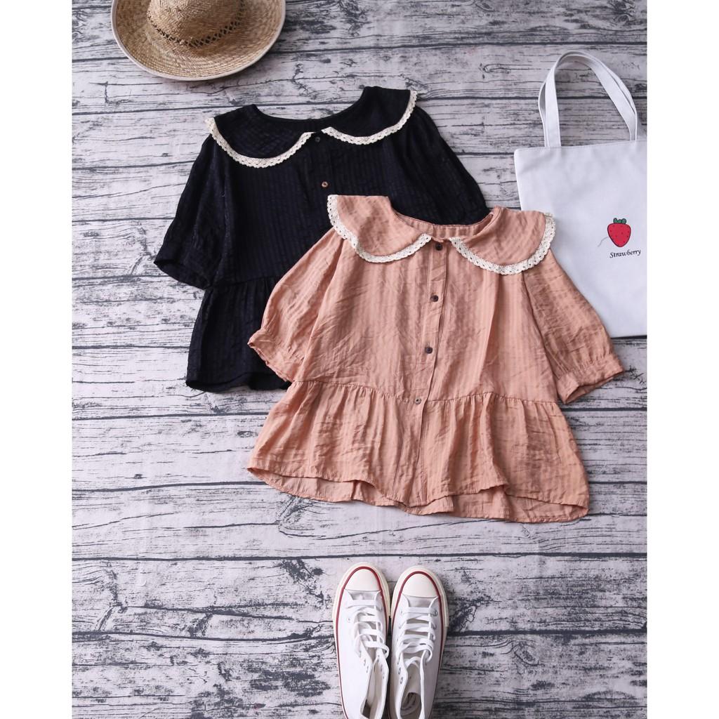 ÁO PEPLUM CỔ SEN