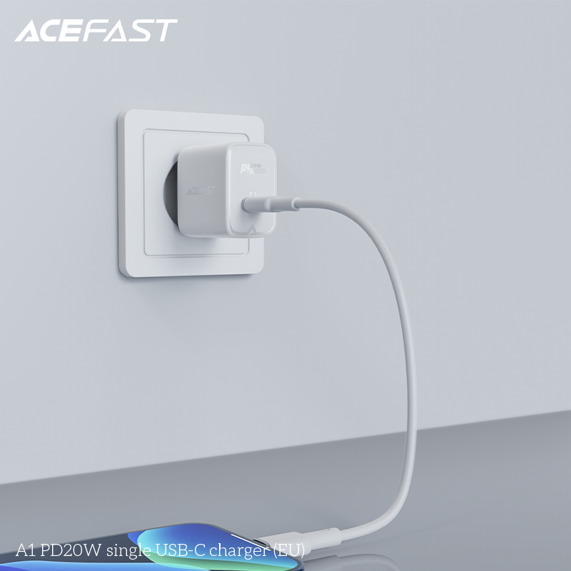 Sạc Acefast PD3.0 20W 1 cổng USB-C (EU) - A1 Hàng chính hãng Acefast