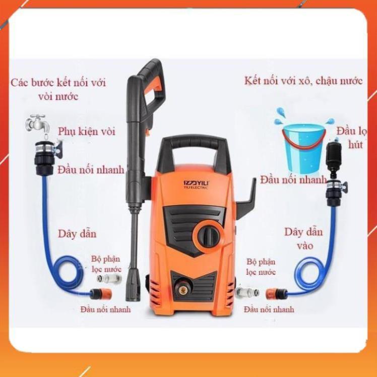 Vòi tưới cây rửa xe️️Evoucher Bơm áp lực cao phun rửa oto xe hơi, xe máy 628 TL (Loại tốt)