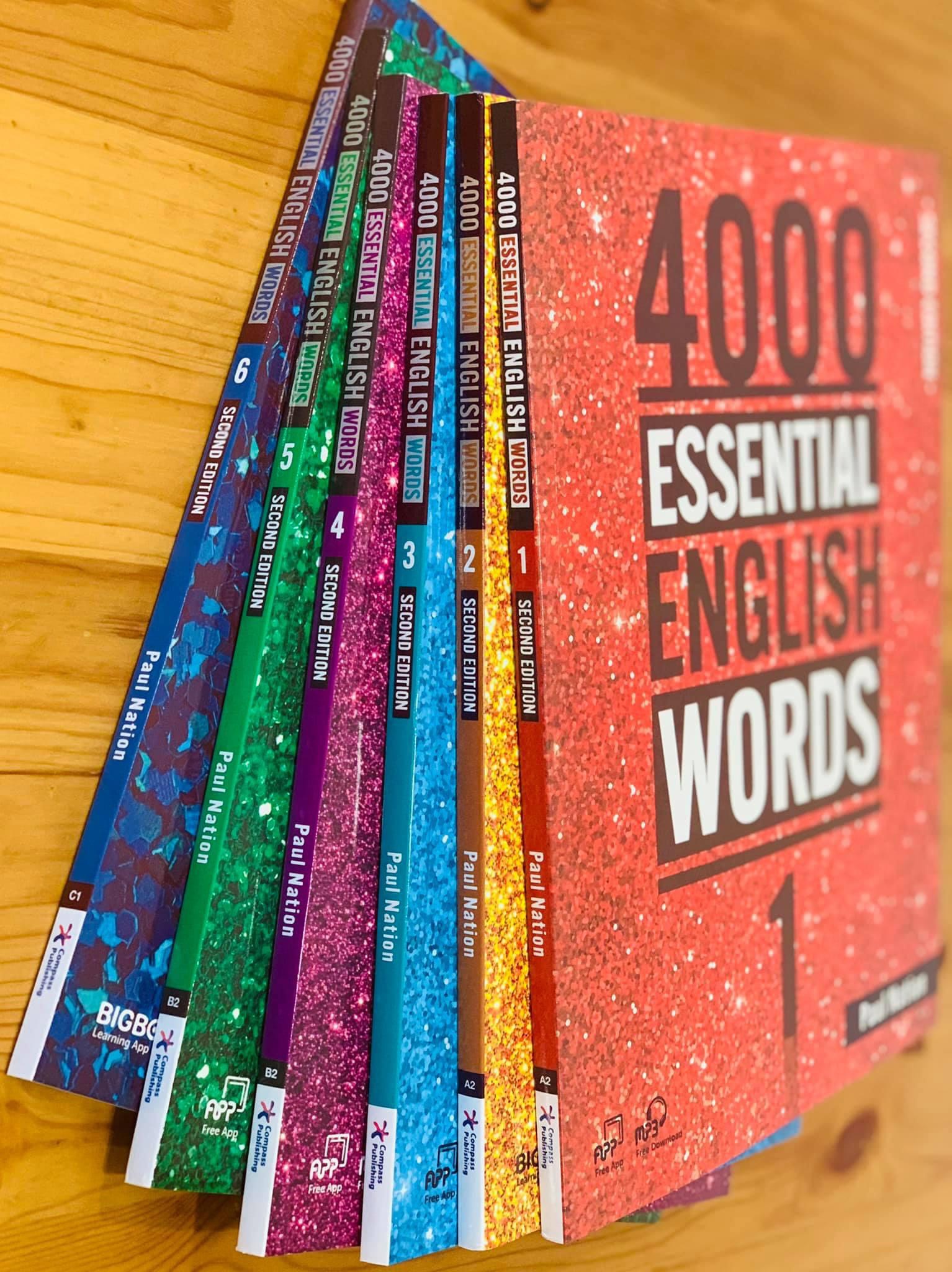 4000 essential english words bộ nhập 6q màu, kèm file audio và answer key