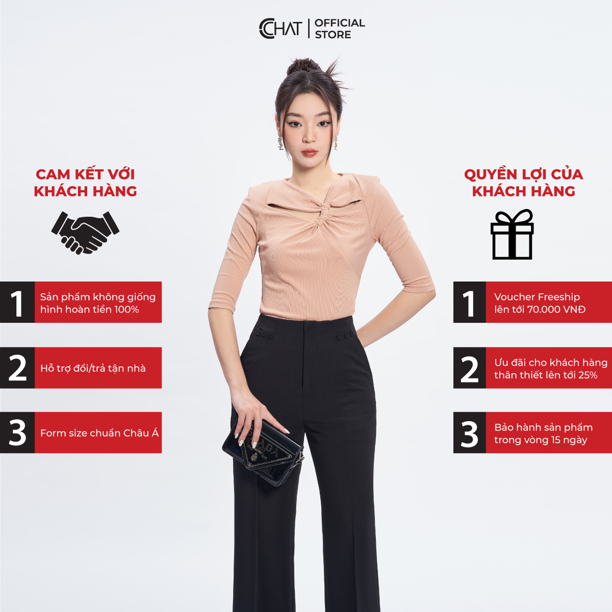 Áo Thun  Kiểu Ngực Vặn Thừng Chất Vải Cao Cấp Co Giãn 4 Chiều 53TNC2011OT