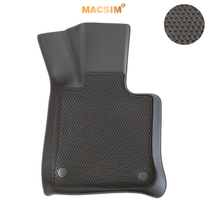 Thảm ô tô sd3 2 lớp dạng lưới lục giác Mercedes-Benz GLC 2023+ màu đen - bề mặt cao su siêu sạch - Macsim