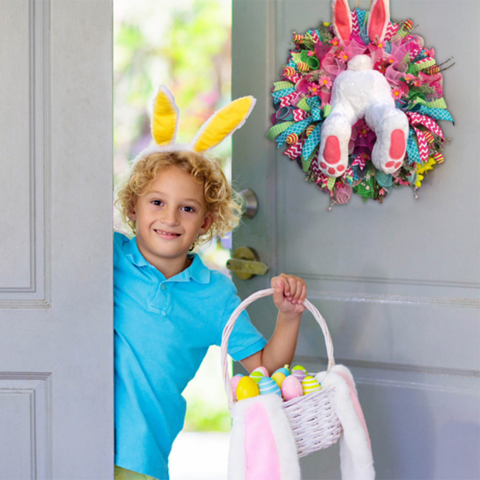 Đồ trang trí vòng hoa Bunny