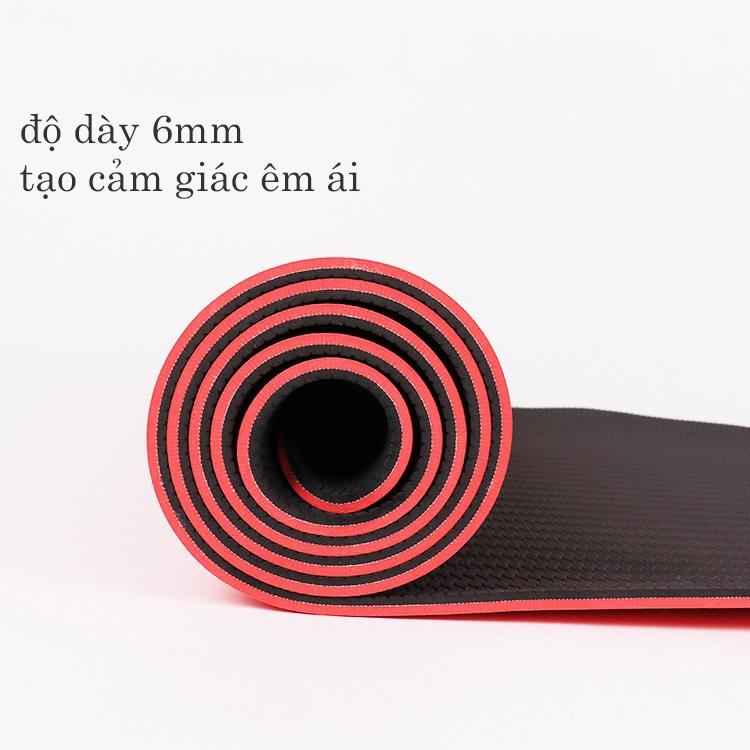 THẢM TẬP YOGA TPE CAO CẤP 2 LỚP LOẠI DÀY 6MM