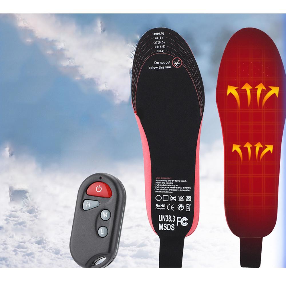 2100mAh Electric Heated Insoles Rechargeable for Outdoor Sports Camping