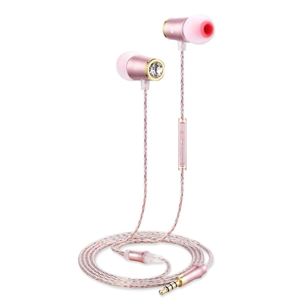 1.2m Wired Earphone 3.5mm In Ear Earbuds Earpiece Metal HiFi Headphones for Smartphone MP3 MP4