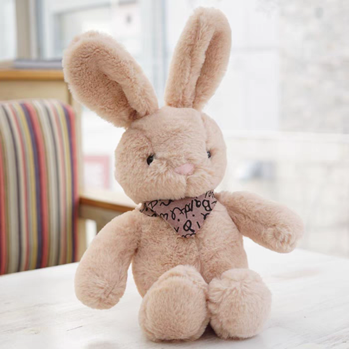 Thỏ quàng khăn, thỏ bông JELLYCAT BUNNY cao cấp cho bé, chất mềm mịn an toàn 35cm