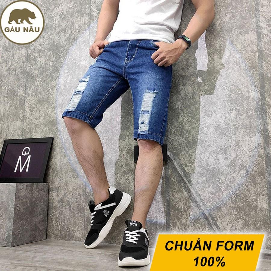 Quần short jean nam GN418 màu chuẩn đẹp Gấu Nâu