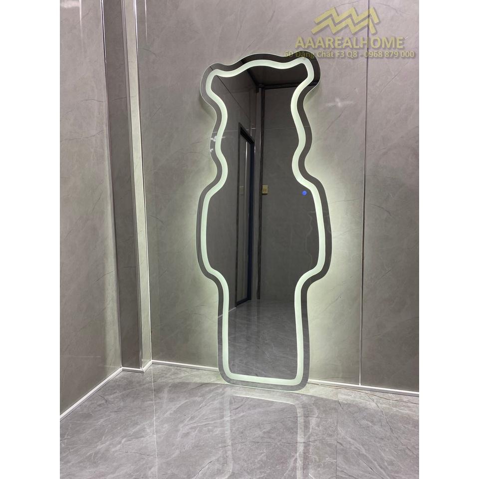 80x180cm Gương soi chú gấu đèn led AAArealhome G Gương soi toàn thân đèn led cảm ứng BearBrick Mirror