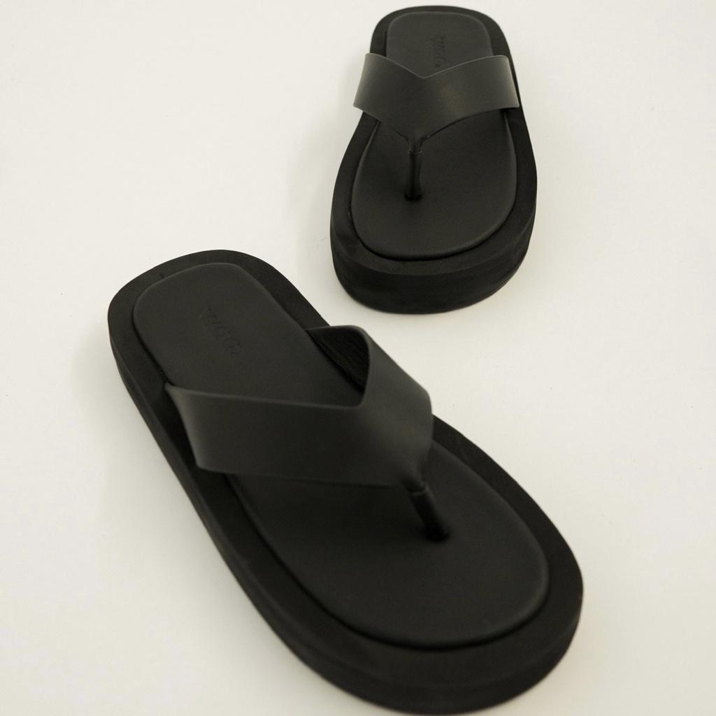 Dép Xỏ Ngón Đế Dày Unisex Waa. - DÀY FLIP-FLOPS - Đen