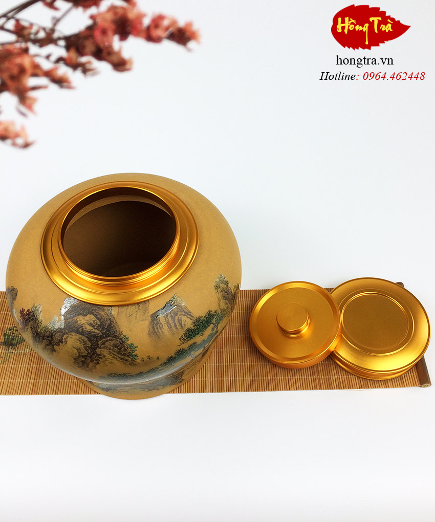 Hũ đựng trà tử sa HTTS24