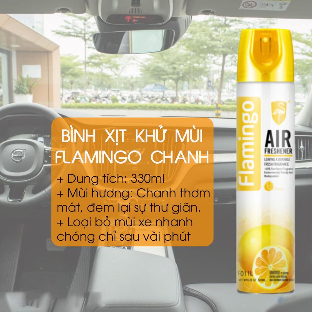 Chính Hãng - Nước Hoa Xịt Khử Mùi Hôi Ô Tô Flamingo F011 330ml