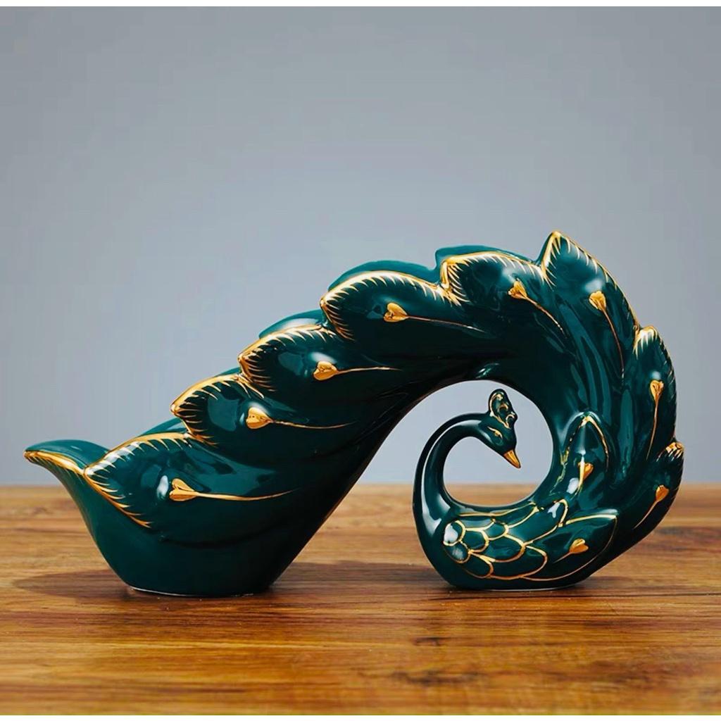 Thiên nga mạ vàng gốm sứ cao cấp decor - Gia Dụng Đức Minh