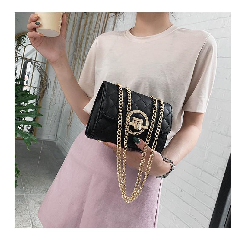 Túi Đeo Vai GaLiCiCi Phối Dây Xích Cho Nữ Thời Trang-Pretty bag store75